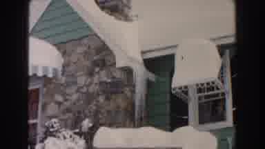 Dearborn Michigan (1961): A Little Boy Walks In The Snow From A Large Building