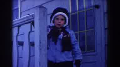Dearborn Michigan (1961): Lovely Boys Try To Open The Door In The Cold Weather