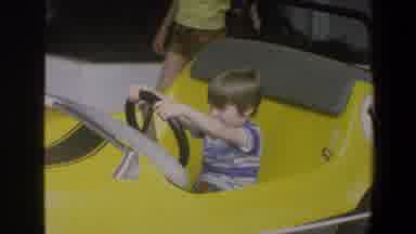 Walt Disney World Florida (1973): Boys Practices Driving Multiple Go-Carts With