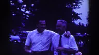 Ridgefield New Jersey (1961): Two Men Walking And Listing Happily In A Slow Motion