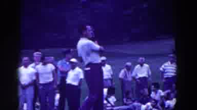Ridgefield New Jersey (1961): Man Wearing White Shirt Prepares To Swing Golf Club