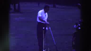 Ridgefield New Jersey (1961): Man With A Golf Club On A Grassy Area With Trees