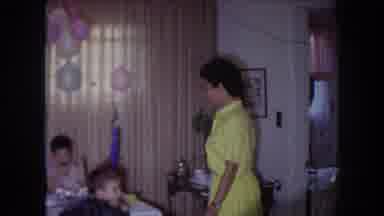 North Hollywood California (1961): Birthday Celebration And Women In Yellow Dress