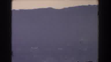 GIBRALTAR-1959: View Of Dark Grey Mountain Silhouette On Very Foggy Day