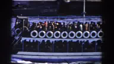 Gibraltar (1959): Footage Of Boat Full Of People Arriving At The Ocean While Old