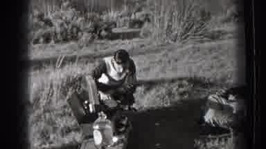 Washington (1939): Men Practicing How To Aim And Shoot In The Field