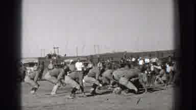 Washington (1939): Football Players Inning Up On The Line To Play Football Against