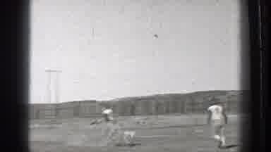 Washington (1939): View Of Football Game Played On Dirt Field On A Clear Sunny Day