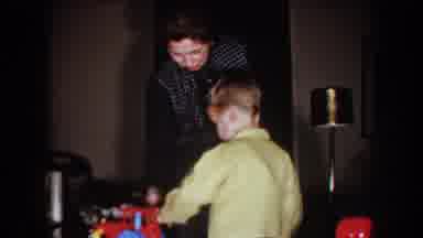 North Hollywood California (1961): Happy Little Boy Playing With His Stroller In