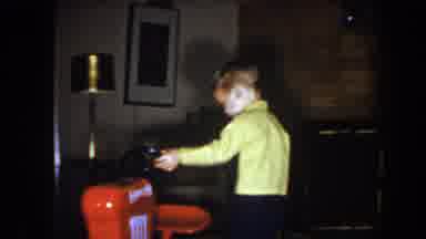 North Hollywood California (1961): A Boy Drives His Motor New Toy