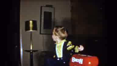 North Hollywood California (1961): Handsome Young Boy Playing With His New Car