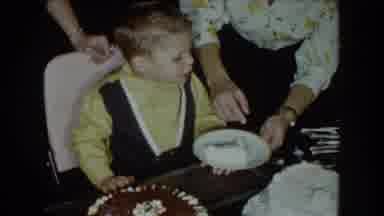 North Hollywood California (1961): Child Rejects Slice Of Cake At His Own Birthday