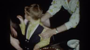 North Hollywood California (1961): Mother Moved A Chair Helping A Kid Getting Off