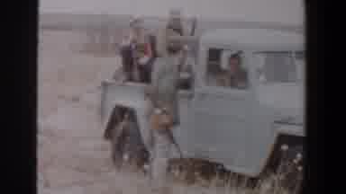 Lubbock Texas (1956): Hunters In One Car Preparing For Hunt