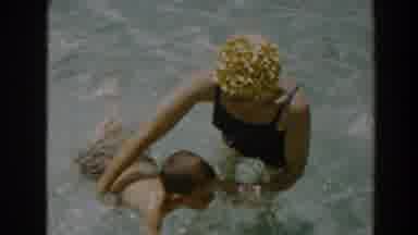 North Hollywood California (1961): Mom And Little Boy Enjoying A Day At The