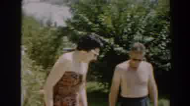 North Hollywood California (1961): Man With His Wife Chilling By the Pool