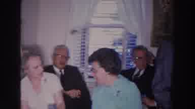 Madison Wisconsin (1966): White Living Room Full Of Elderly People Wearing Glasses