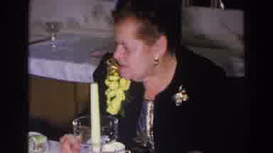 Madison Wisconsin (1966): Group Of Elderly People Sitting At Dinner Table One Man