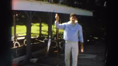 Madison Wisconsin (1966): Man Showing Proudly His Recently Caught Fish On A Deck