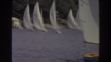 Madison Wisconsin (1966): White Sailing Boats On A Calm And Clean Ocean in