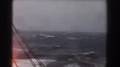 Atlantic Ocean (1959): Footage On Board Ship Looking At Water Surface Rough Seas