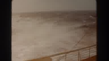 Atlantic Ocean (1959): Looking Out At The Open Ocean From The Deck Of A Ship