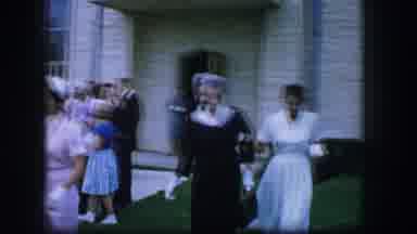 Moberly Missouri (1962): People Outside Of A Church