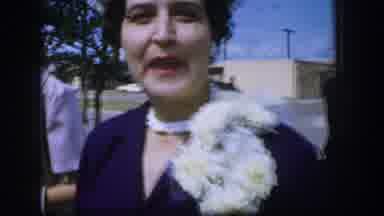 Moberly Missouri (1962): A Woman Leaving A Wedding Where Several Vintage Cars Are