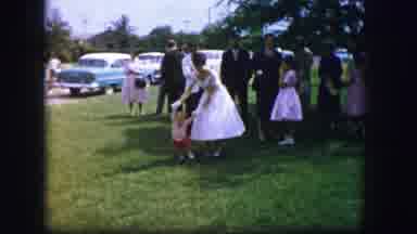 Moberly Missouri (1962): Archival Footage Of A Bride Walking With A Small Child At