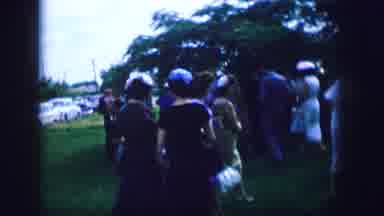 Moberly Missouri (1962): Wedding Guests Gather Outside To Greet Bride Groom And