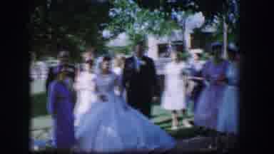 Moberly Missouri (1962): Several People At A Wedding Party With Well-Dressed Men