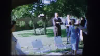 Moberly Missouri (1962): Outside Beautiful Wedding With People Looking And Wearing