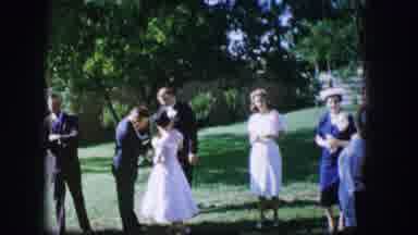 Moberly Missouri (1962): Family Gathered For Outdoor Wedding Waiting For Pictures
