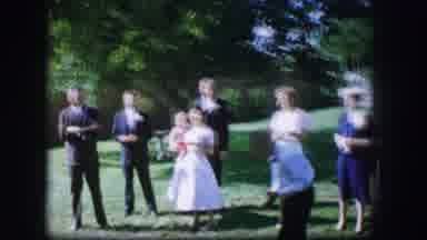 Moberly Missouri (1962): A Group Of People Taking Pictures At A Wedding Ceremony