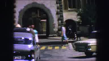 LUCERNE SWITZERLAND-1963: Classic 8mm Full Color Footage Of Americans Strolling