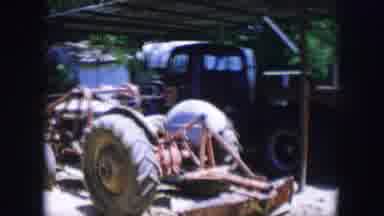 Dallas Texas (1964): An Abandoned Tractor In The Compound Occupying Space