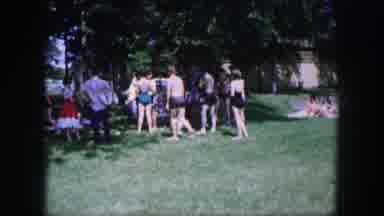 Dallas Texas (1964): Group Of People Wearing Swimwear And Bathing suits Gathered
