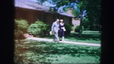 Fort Worth Texas (1964): A Man And His Wife Walk Together Into The Streets