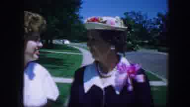 Fort Worth Texas (1964): Two Well-Dressed Women In Hats And Dresses Walking On The