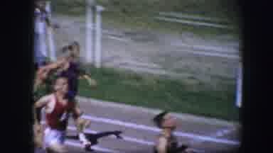 Fort Worth Texas (1964): Track And Field Race And Three Kids In Matching Uniforms
