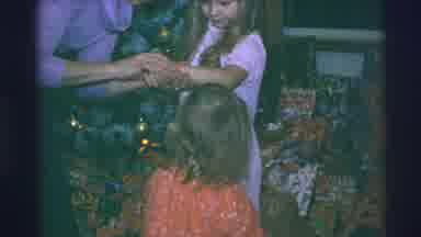 Blue Springs Missouri (1973): Christmas Morning Dad Gives Older Daughter A Watch