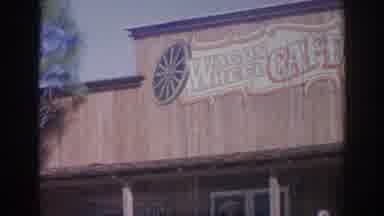 Sarasota Florida (1969): A Sign Board Showing The Entrance Of Wagon Wheel Cafe