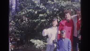 Sarasota Florida (1969): Man And Woman Pose For Camera With Two Boys And One Girl