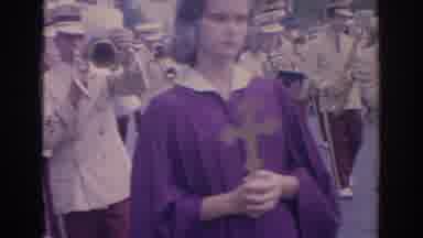Sarasota Florida (1969): Parade People Women Men Music Instruments Children