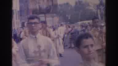 Sarasota Florida (1969): Religious Parade Of People In The Street With Onlookers