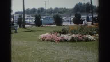 Sarasota Florida (1969): Colorful Flowers At The Center Of A Park