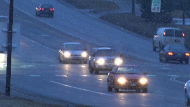 WESTMINSTER COLORADO-2015: Light Traffic And Sleet On A Clear Evening