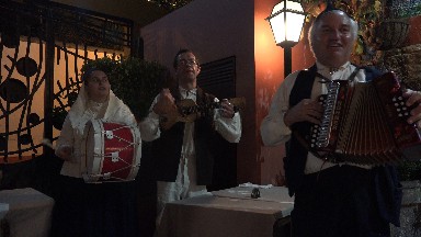 MADIERA PORTUGAL-2016: Three People Are Playing Instruments And Singing In A