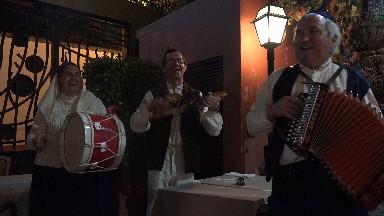 MADIERA PORTUGAL-2016: Musicians Playing Music in Restaurant