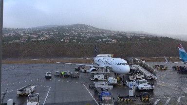 MADIERA PORTUGAL-2016: Plane Taking Off
